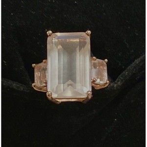 ❌sold❌Big Natural Rose Quartz DK 925 Sterling Silver Ring Size 6